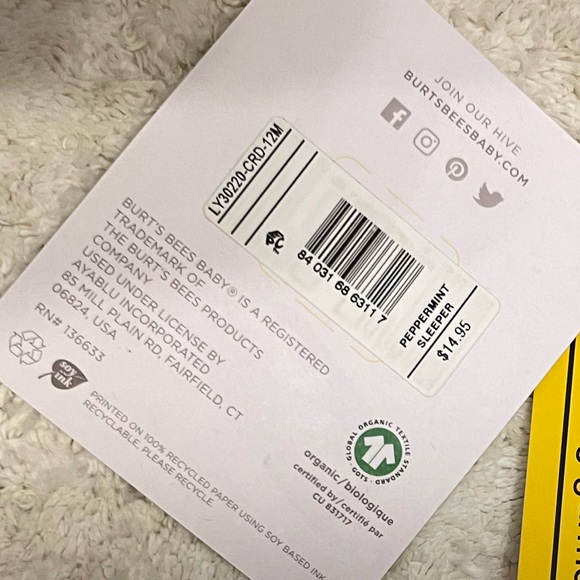 NWT Burts Bees Peppermint Pajamas - Picture 7 of 7